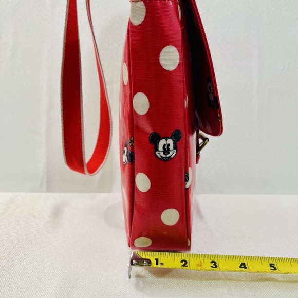 Disney + Cath Kidston Crossbody Red w White polka Dots Mickey Minnie Pluto EUC - Picture 5 of 15